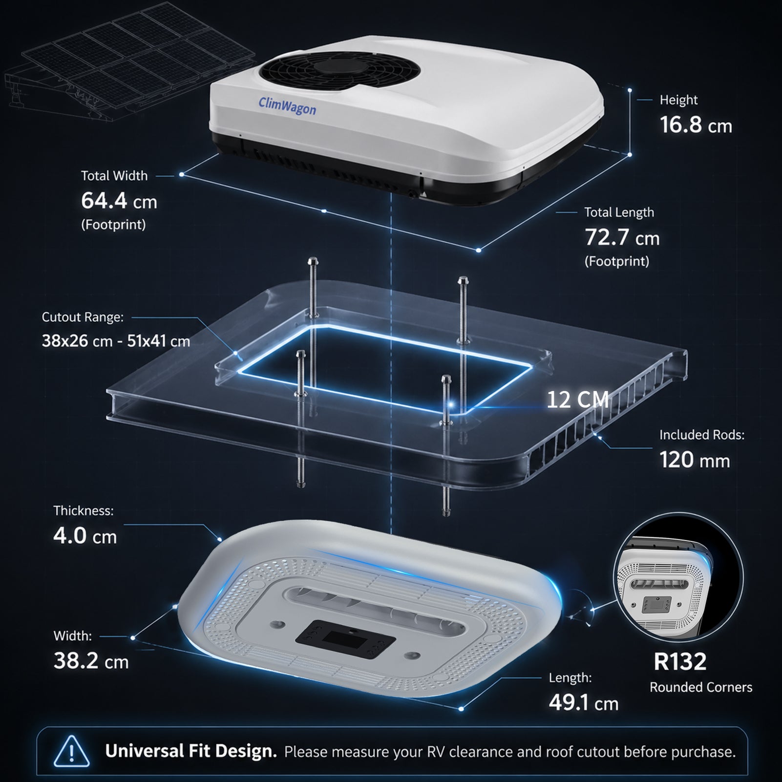 ClimWagon K202 Series - Pro DC Inverter RV Air Conditioner (12V/24V)